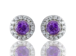 Обици с Аметист